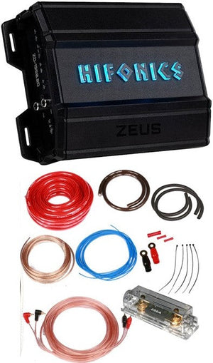 Hifonics ZD-1350.2D 1350W RMS Class-D 2-Channel Car Stereo Amplifier + 0 Gauge Amp Kit