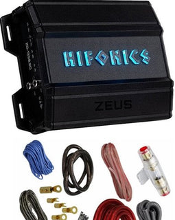 Hifonics ZD-1350.2D 1350W RMS Class-D 2-Channel Car Stereo Amplifier + 4 Gauge Amp Kit