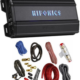 Hifonics ZD-1350.4D 1350 Watt RMS Class-D 4-Channel Car Amplifier + 4 Gauge Amp Kit