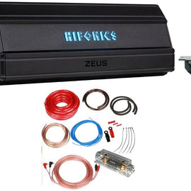 Hifonics ZD-3350.1D 3350 Watt RMS Mono Amplifier 1 Ohm Car Audio Class-D Amp + 0 Gauge Amp Kit