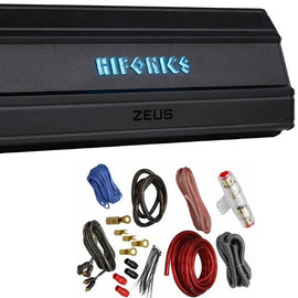 Hifonics ZD-3350.1D 3350 Watt RMS Mono Amplifier 1 Ohm Car Audio Class-D Amp + 4 Gauge Amp Kit