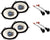 2 Pair Absolute HQ573 5x7" 3-Way Front & Rear Speakers Fit Select Ford Vehicles