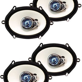 2 Pair Absolute HQ573 5x7" 3-Way Front & Rear Speakers Fit 2005-2009 Ford Mustang