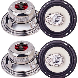 2 Pair Absolute HQ-653 6-1/2" 420 Watts 3-way HQ Series Speakers Built-in Crossovers