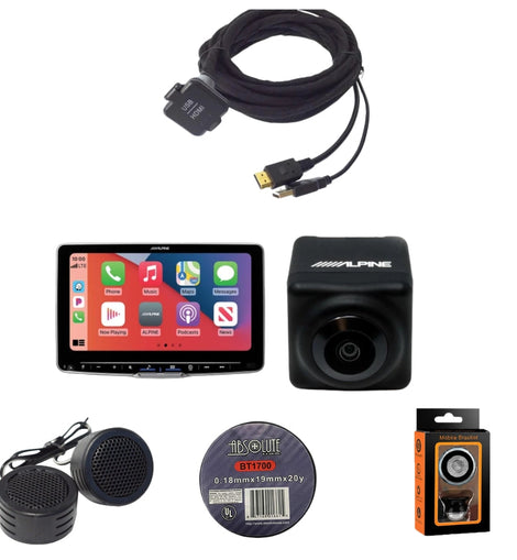 Alpine iLX-F509+KCU-315UH+HCE-C1100 Halo9 USB / HDMI Extension Cable with Back Up Camera