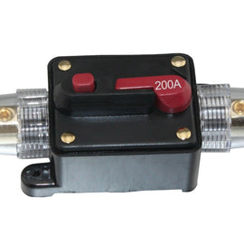 Absolute ICB200-02 200 Amp Circuit Breaker 0/4 AWG Inline Manual Reset Fuse Holder