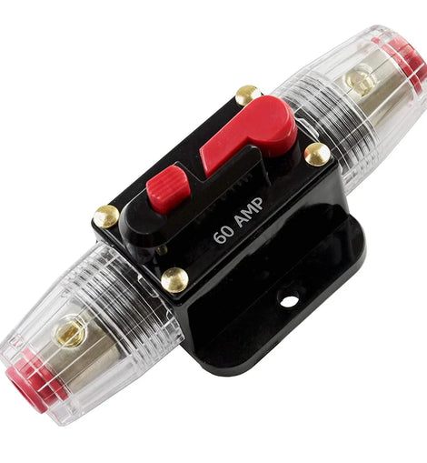 Absolute USA ICB-60 60-AMP AGU Fuse Holder with Built-In Circuit Breaker