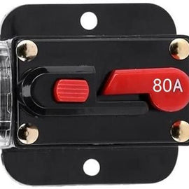 2 Absolute ICB80 4-8-AWG 80 Amp In-line-Circuit Breaker Manual Reset Manual Reset Car Auto Marine Boat