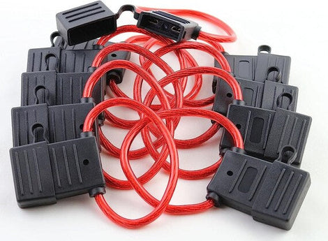20 Patron USA 8 Gauge MAXI Inline Blade Fuse Holder OFC Copper CCA Wire 80 Amp Fuse