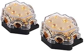 2 Absolute PD-150G 0-2-4 Gauge 1 in 5 Ways Out Power Splitter Distribution Block