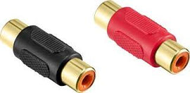 MR DJ MDFF100-10 Female-to-Female RCA Barrel Connector Red & Black (10 Pack)