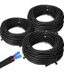 300 FT 1/8" 3mm with Dispenser Black Split Loom Conduit Polyethylene Tubing