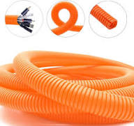 100' 1/4" 5mm orange split wire loom conduit polyethylene corrugated tubing sleeve tube