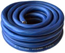 30 Feet Premium 0 Gauge Blue & Black Power + Ground Wire Cable 1/0 Gauge Car Audio