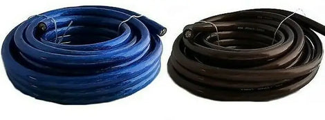 Absolute U.S.A 100 FEET PREMIUM 0 GAUGE 50' BLUE POWER & 50' BLACK GROUND WIRE CABLE MARINE CAR