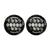 Jeep JP-704B 7" LED Light with Black Face and Partial Halo, 7 Inch 21 LED
