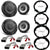 2 Kenwood KFC1666S + Front & Rear Speaker Adapters + Harness For Select Honda and Acura Vehicles