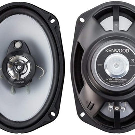 Kenwood KFC-6966S 6x9" 400-Watt 4-ohm Sport Series 3-Way Speakers + 6x9" Square MDF Black Carpet Box