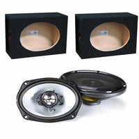 Kenwood KFC-6966S 6x9" 400-Watt 4-ohm 3-Way Speakers + 6x9" Square Box