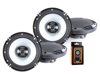2 Pairs Kenwood KFC-1666S 600W 6.5" KFC 2-Way Coaxial Speakers Magnet Phone Holder Bundle