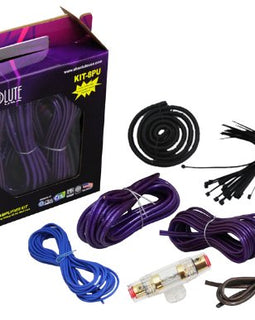 Absolute KIT-8PU 1000 Watts 8 Gauge Complete Amplifier Installation Kit (Purple Color)
