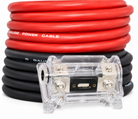 Absolute USA KIT0-25RB 0 Gauge Red / Black Amplifier kit