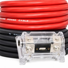 AT TKIT025RB 0 Gauge 50' Red/Black Power/Ground Wire Amplifier Amp Kit