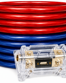 AT TKIT025RBL 0 Gauge 50' Red/Blue Power/Ground Wire Amplifier Amp Kit
