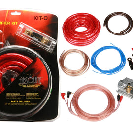 6000W 0 Gauge Amp Kit Amplifier Install Wiring Hot 0 Ga Car Wires Red