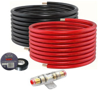 Absolute KIT4-50RBT-AGU 100 Feet 50' Red 50' Black 4 Gauge Power Wire AGU Tape