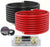 Absolute KIT4-25RBT-ANL 50 Feet 25' Red 25' Black 4 Gauge Power Wire ANL Tape