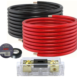 Absolute KIT4-50RBT-ANL 100 Feet 50' Red 50' Black 4 Gauge Power Wire ANL Tape
