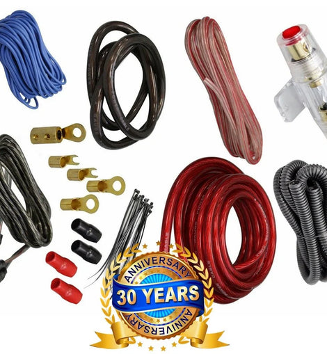 Truck 4 Gauge 2000W KIT4 Car Amplifier Complete Installation Amp Kit Power Wiring