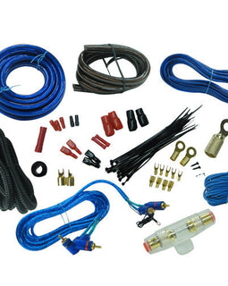 Absolute KIT4P Purple Complete PRO Marine 4 Gauge 2000 Watts Amplifier Complete Installation Amp Kit Power Wiring