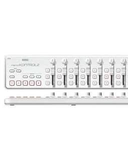 KORG nanoKONTROL2 Slim-Line USB Midi Control Surface in White NANOKON2WH