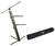 MR DJ KSPRO1500B PRO 2-Tier Black Column Keyboard Stand W Mic Boom Arm + Case