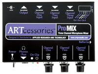 ART PROMIX 3-Channel Battery / AC-Powered Mini Mixer