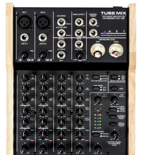 ART TUBEMIX 5-Channel Recording Mixer with USB and Assignable 12AX7 Tube