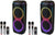 2 MR DJ LOS ANGELES Dual 15” Powered Rechargeable Bluetooth DJ Speaker 6000W Active PA System