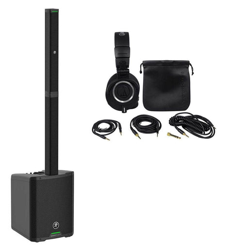Mackie SRM-Flex 1300 Watt Line Array Speaker PA System w/Sub+M50X Headphones