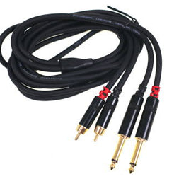 Yorkville LP210PR Premium Dual RCA To 1/4in Cable - 10 ft