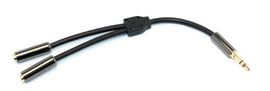 Yorkville LP225Y Platinum 1/8-inch TRS-M to 2x 1/8-inch TRS-F Breakout Adaptor