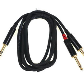 Yorkville LP206SPY Premium 1/4 TRS-M To 1/4-M Y-Cable - 6 ft