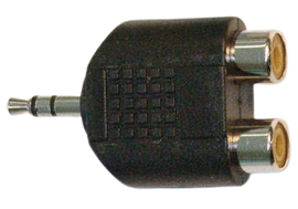 Yorkville AA52 1/8 TRS-M to 2x Dual RCA-F Y-Cable Adaptor