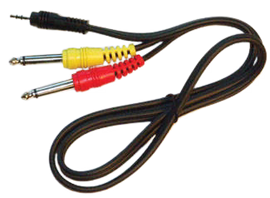 Yorkville A206MPY 1/8 TRS to 2x 1/4 Mono Y-Cable - 6 Feet