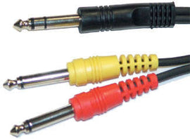 Yorkville PC-6ISPH 1/4in TRS-M To 2x 1/4in Mono-M Y-Cable - 20 ft