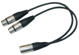 Yorkville MC-1YF Standard Series XLR-M to 2x XLR-F Y-Cable - 1 Feet