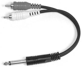 Yorkville AA31Y 1/4 Mono-M to 2x RCA-M Y-Cable