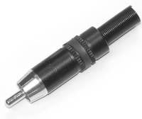 Yorkville NYS373-0 Neutrik Gold Tip RCA Plug - Black Jacket