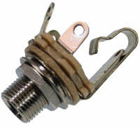 Yorkville SWC-L12B Switchcraft 1/4 Inch Female Long Bushing TRS Panel Jack